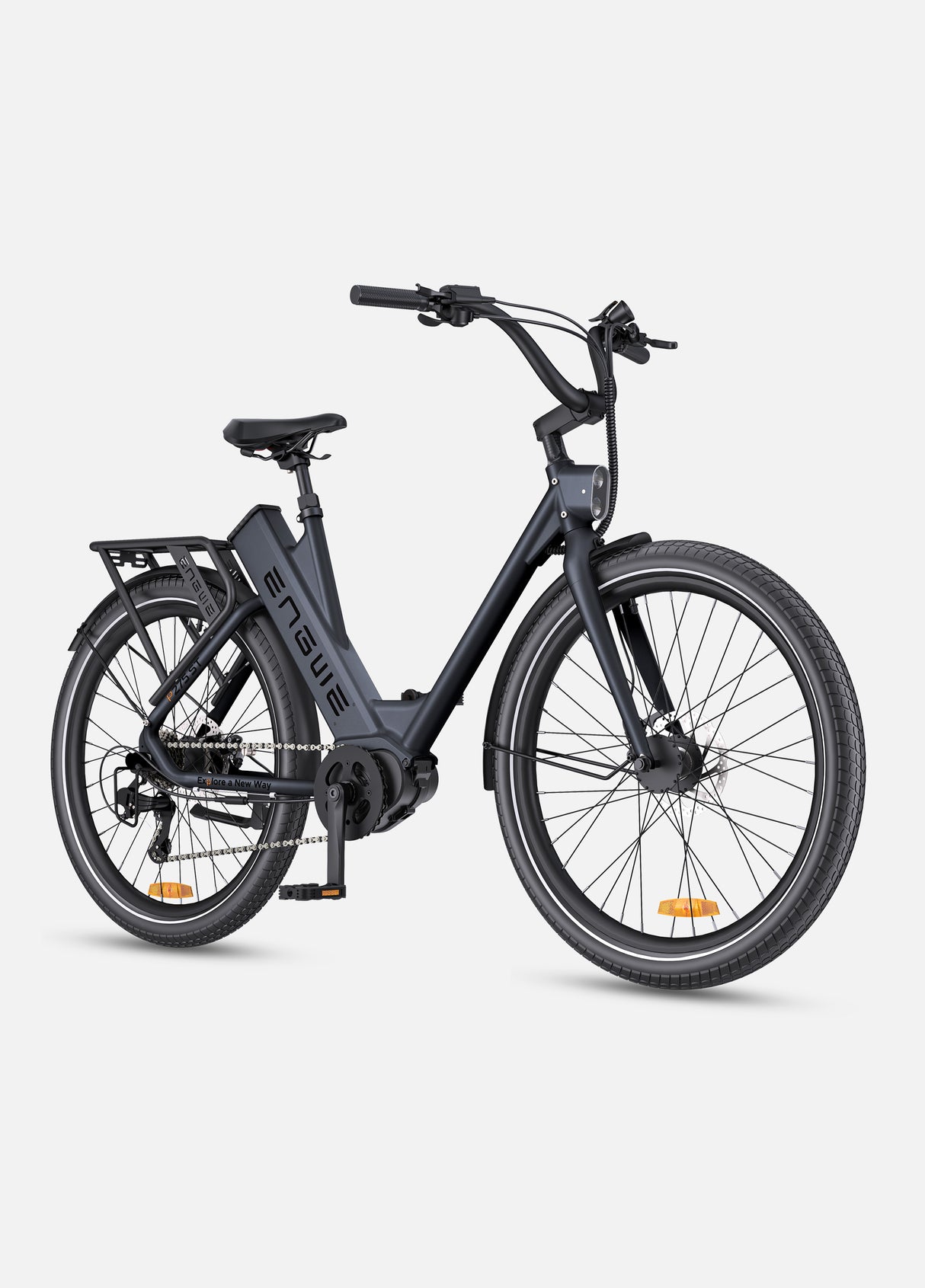 a black engwe p275 st urban e-bike
