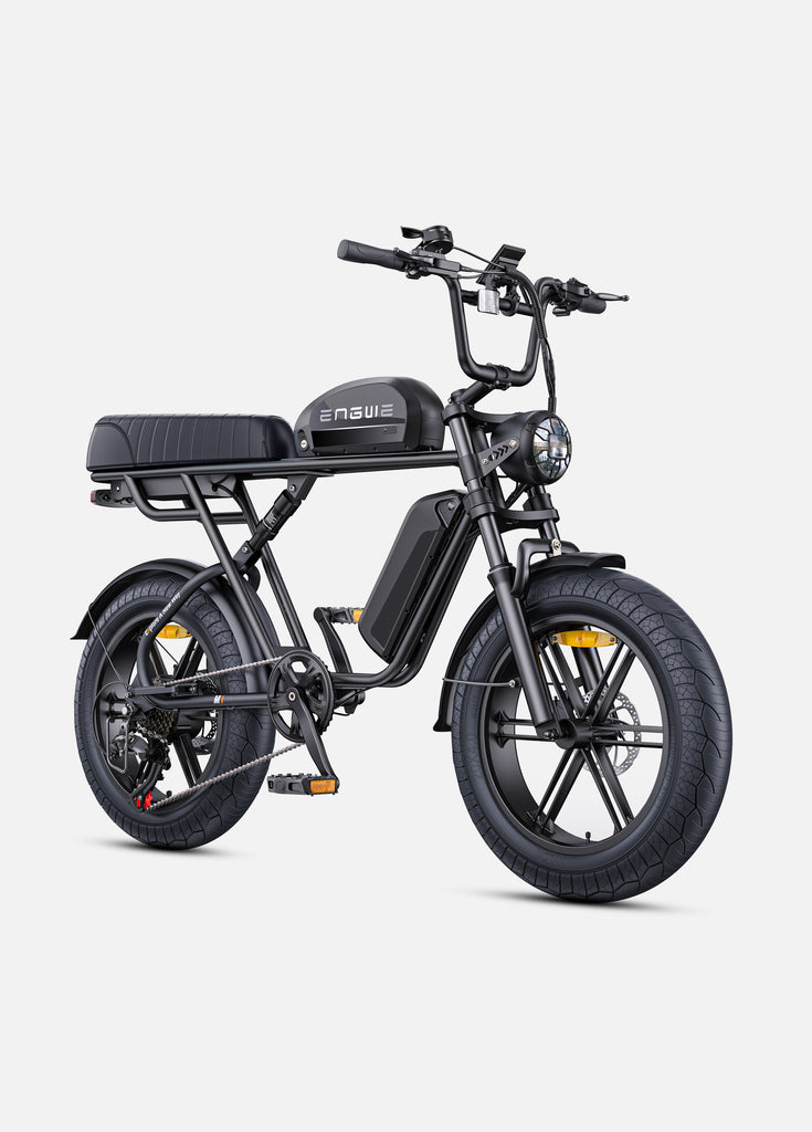 a black engwe m1 fat tire electric bike