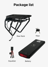 the engwe rear rack battery package list