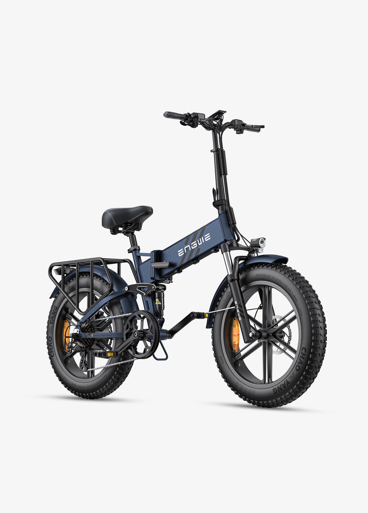 a midnight blue engwe engine pro 2.0 fat tire ebike