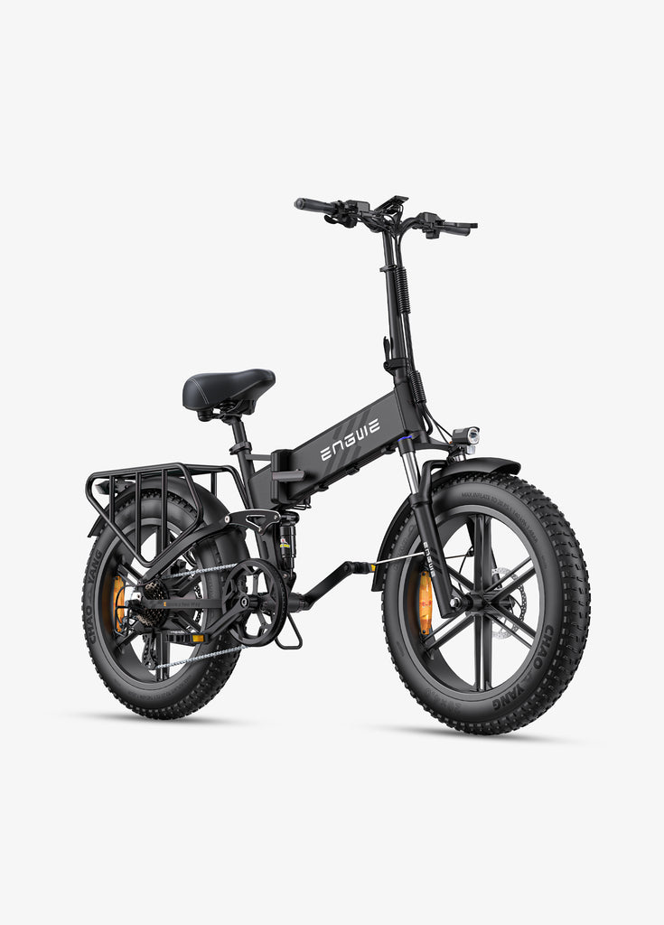 a space black engwe engine pro 2.0 fold up e bike