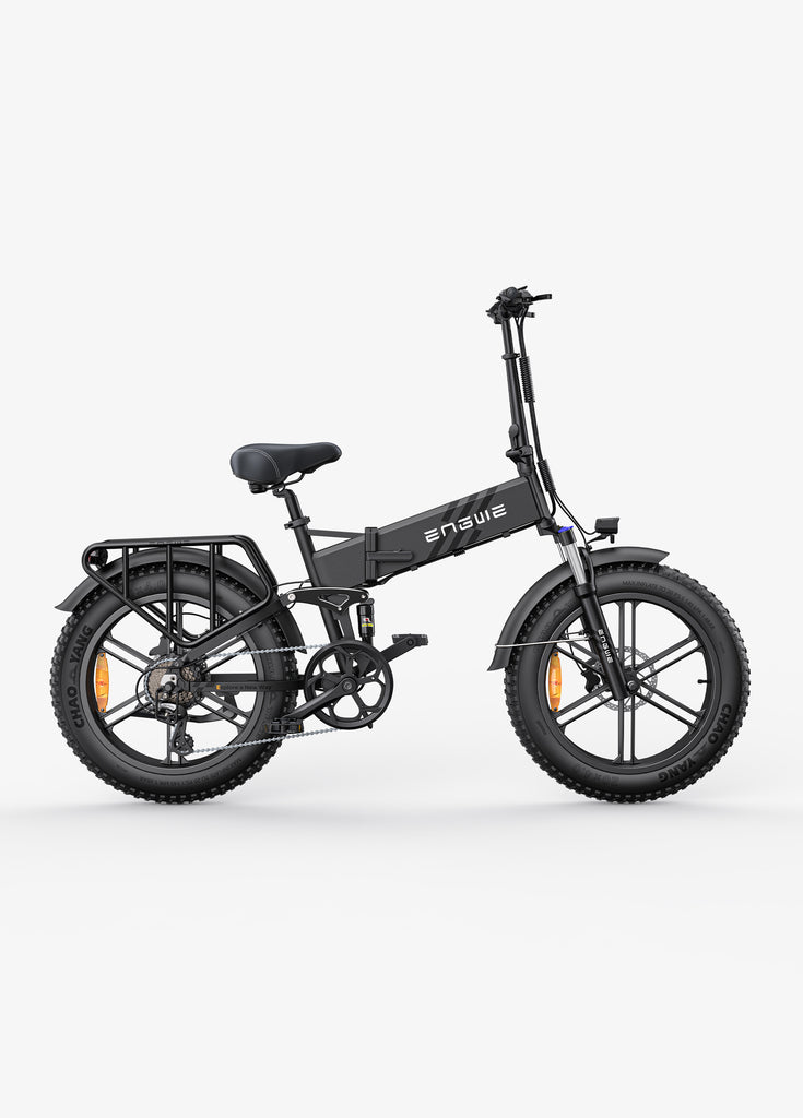 a space black engwe engine pro 2.0 foldable e-bike