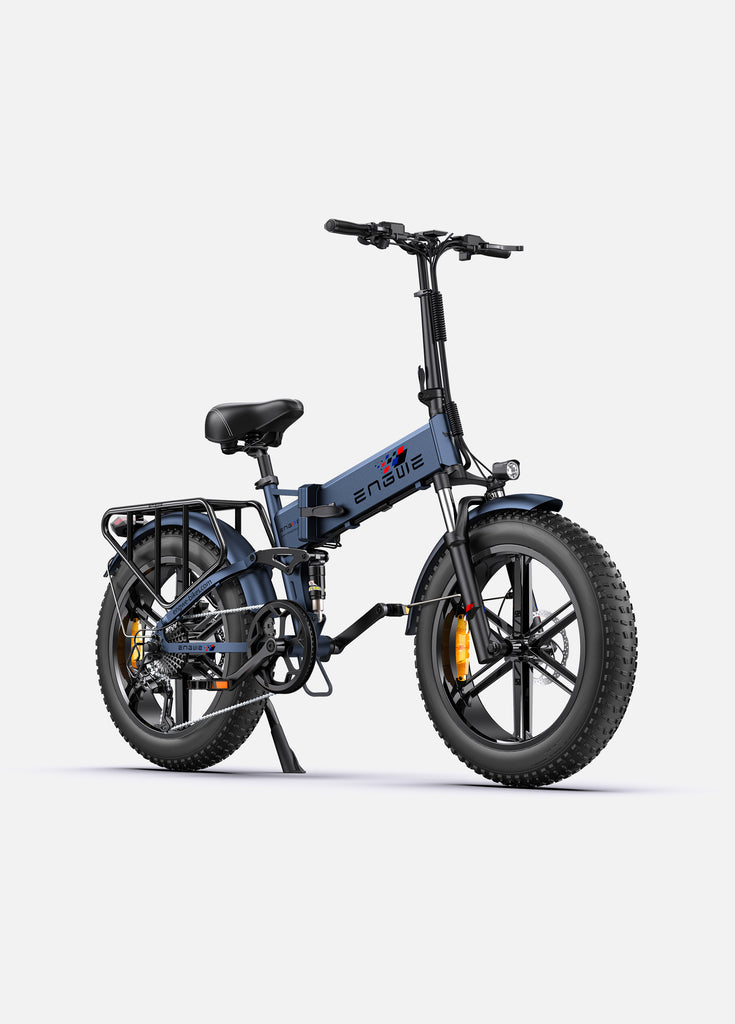 a blue engwe engine pro e-bike