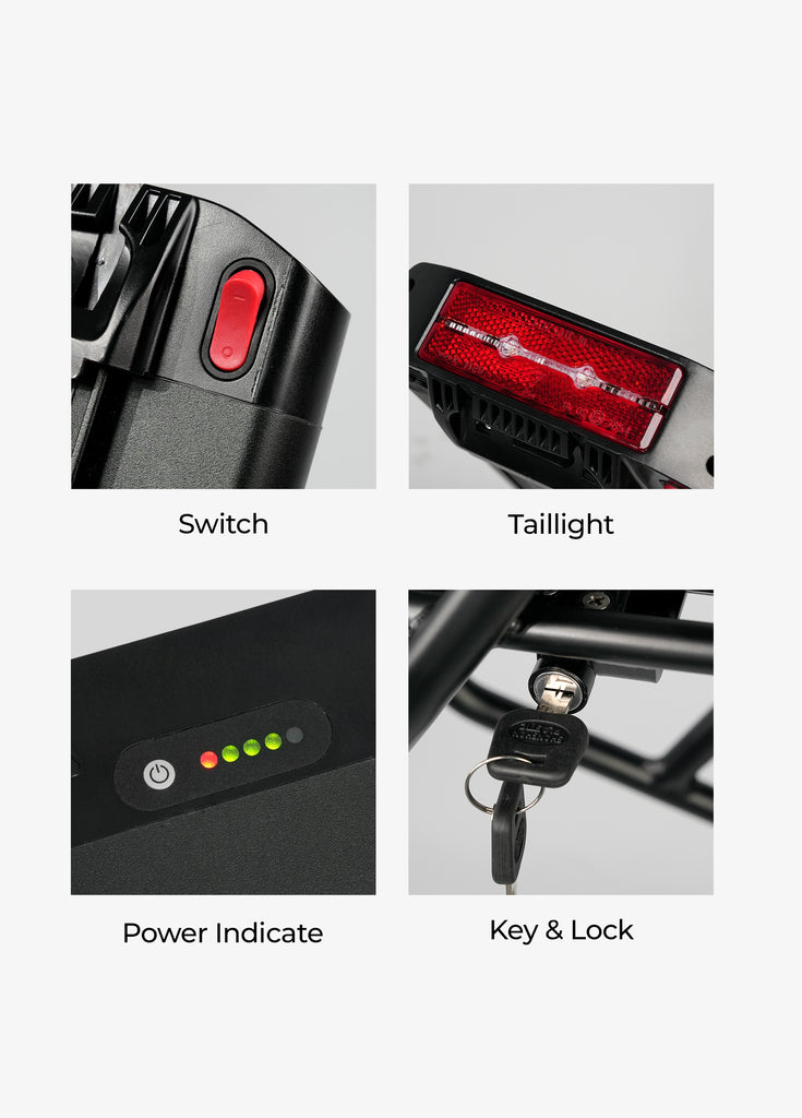 engwe rear rack battery parts