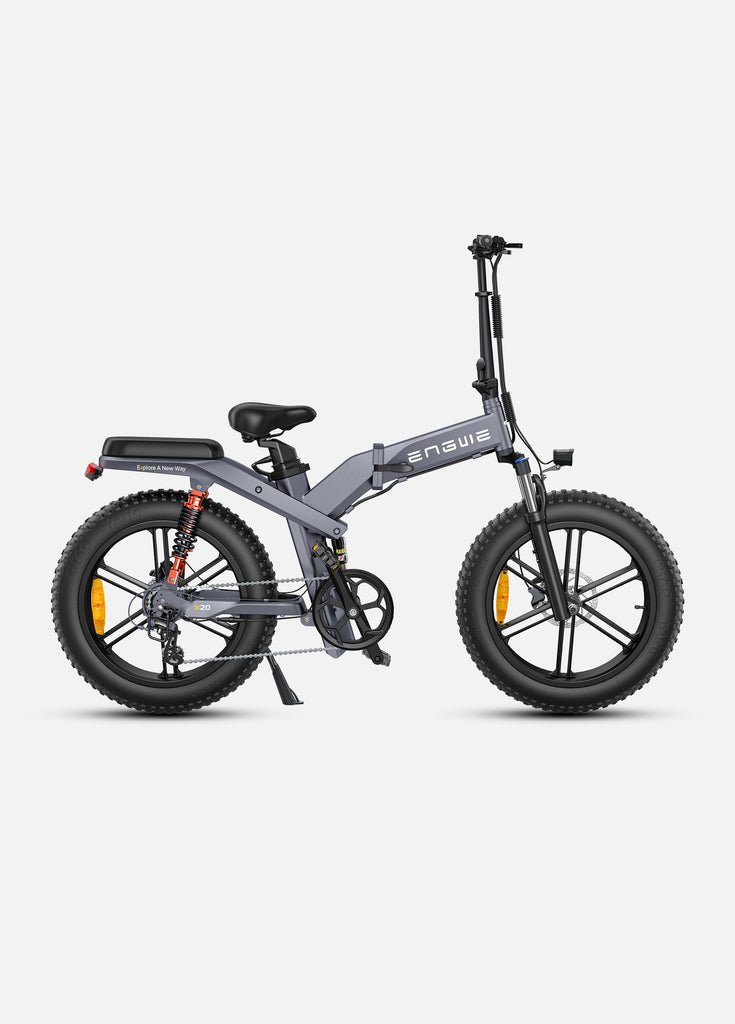 a gray engwe x20 e fatbike