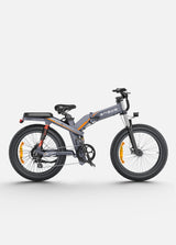 a gray engwe x24 folding electric bike