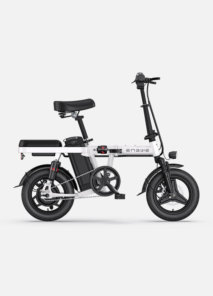 a white engwe t14 e-bike