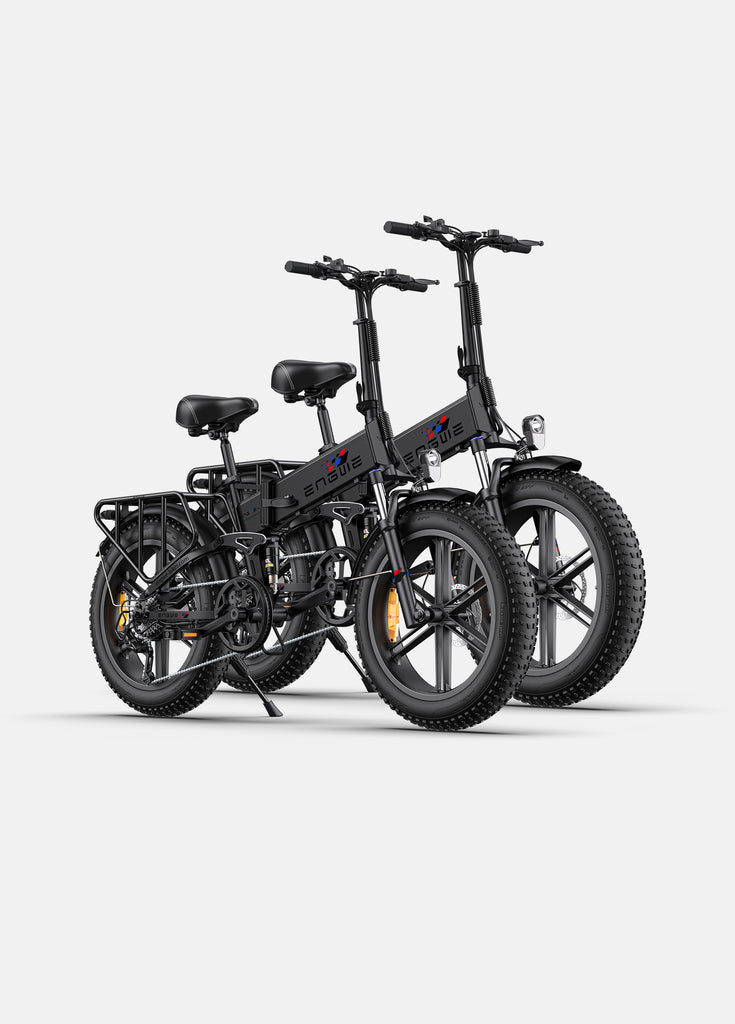 2 black engwe engine x e-bikes